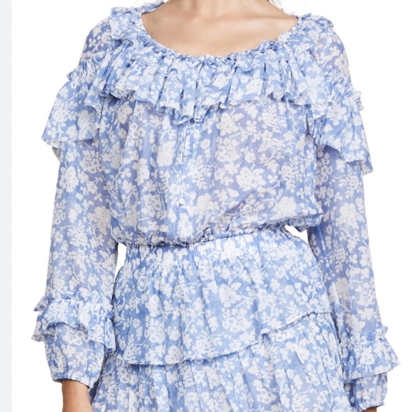 LoveShackFancy | Ruffle Popover Blouse - Picture 3 of 8